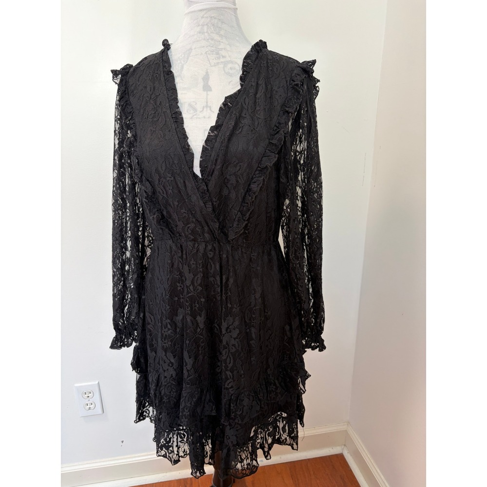 Dizzy Lizzy Whimsigoth Lace Mini Dress Women Medium Romantic Gothic